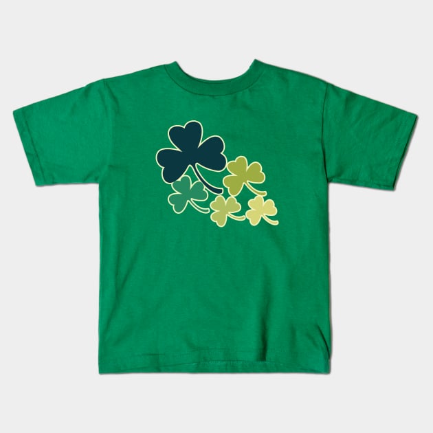 Shamrocks Kids T-Shirt by bubbsnugg